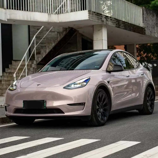 High Gloss TPU Car Wrap Film | Metallic Rouge Pearl Pink